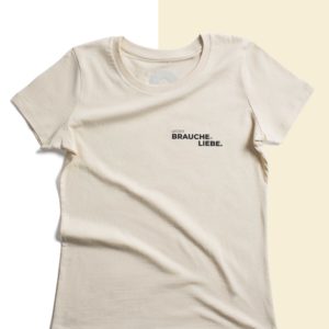 Shirt "Lieder brauchen Liebe" 100% Baumwolle, enganliegende Passform